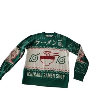 Vintage Naruto Sweater Sz M Ichiraku Shippuden Ramen Soup Anime Shonen Jump